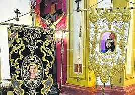 Estandartes de la cofradía del Cristo de la Providencia.