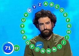 Rafa Castaño a tres letras de 'El Rosco' para llevarse el bote.