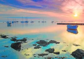 Atardecer en el Mar Menor.