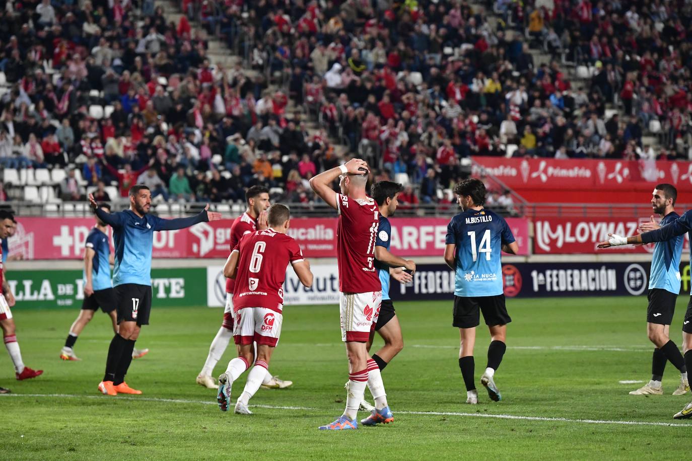 El empate del Real Murcia frente a La Nucía, en imágenes