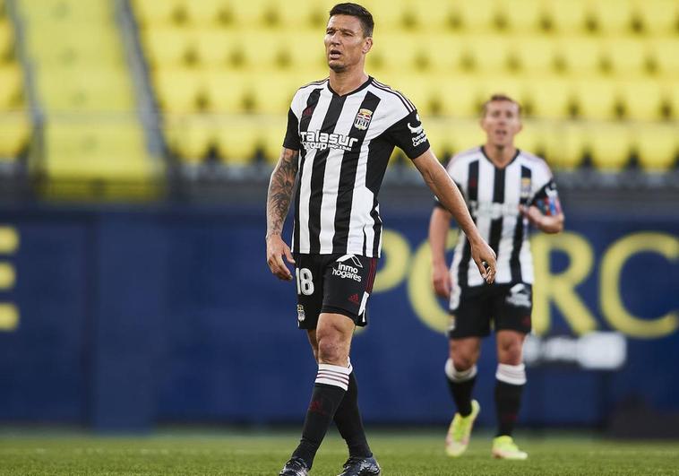 Musto en el partido contra el Villarreal B.