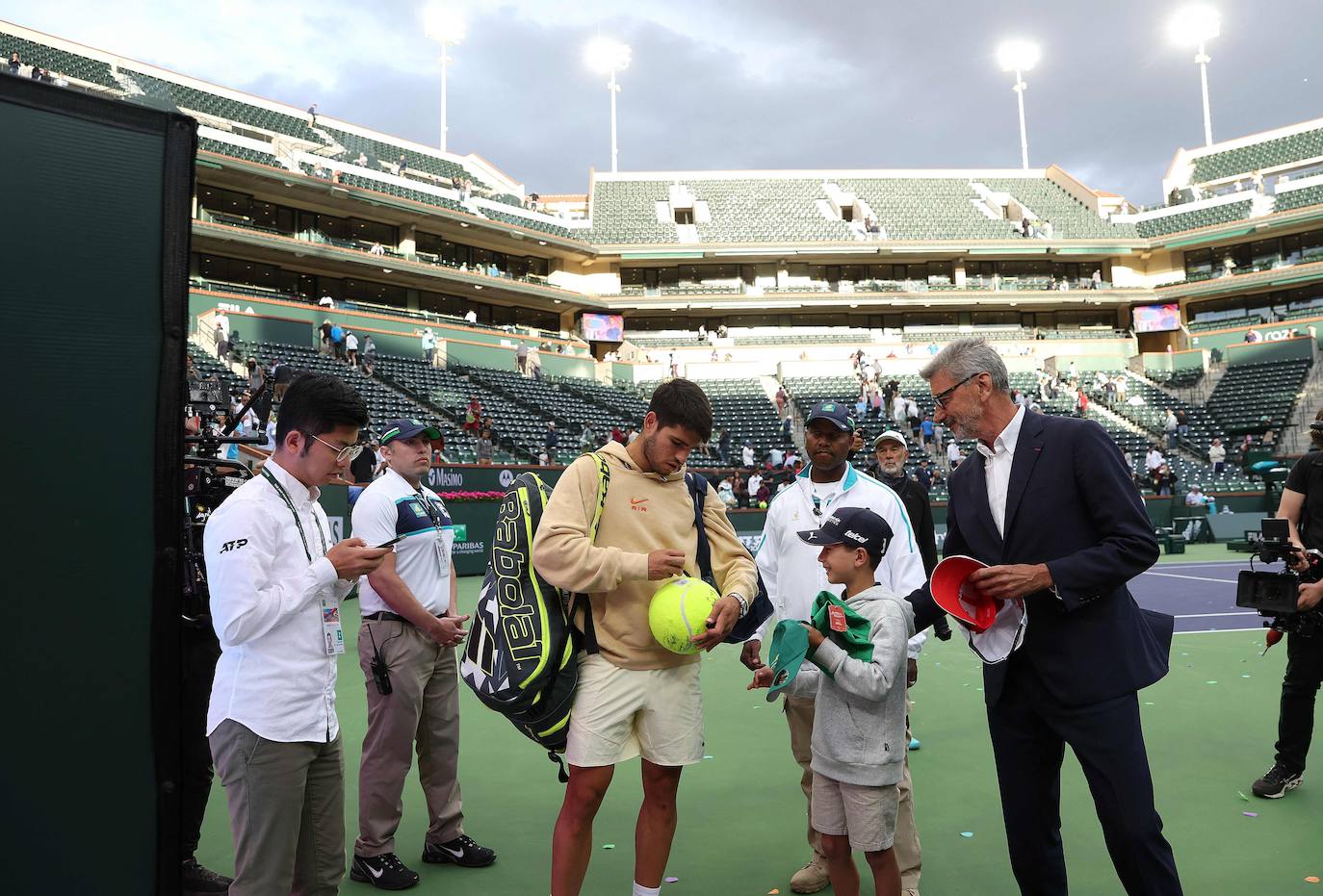 El triunfo de Carlos Alcaraz ante Medvedev en Indian Wells, en imágenes