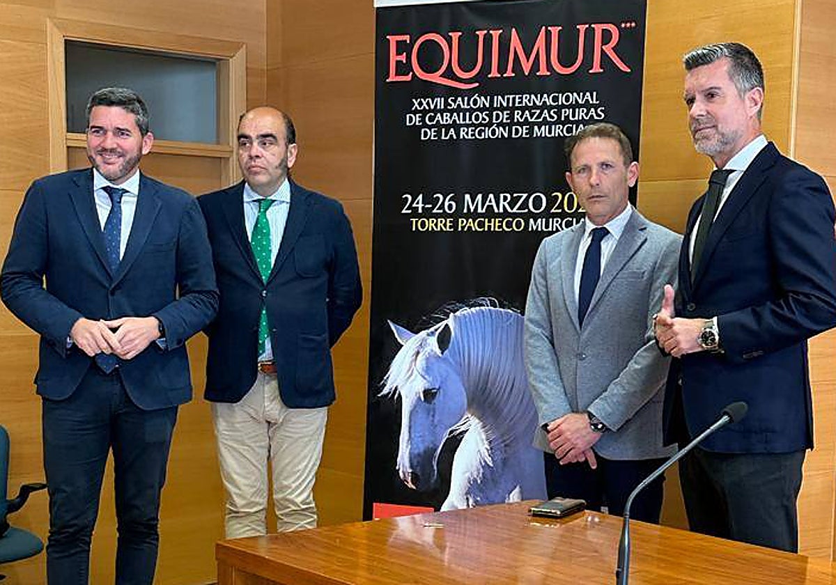 Un momento de la presentación del salón Equimur, este martes.