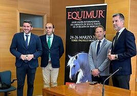 Un momento de la presentación del salón Equimur, este martes.