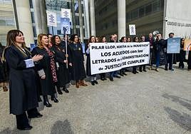 Protesta de los letrados de la Administración de Justicia, en una imagen de archivo.