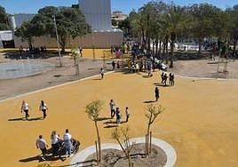 Exterior del nuevo auditorio Parque Almansa de San Javier, este sábado.