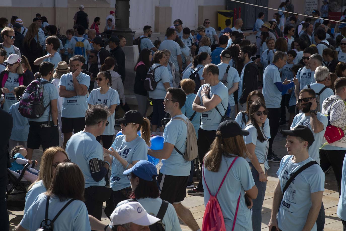 Solidaridad en el centro de Cartagena con la ruta &#039;Autismo somos todos&#039;