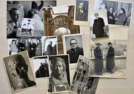 Imágenes del archivo de Ballester en las que figuran Planes, Juan Guerrero Ruiz, Benjamín Palencia, Pedro Flores, Juan Ramón Jiménez, Unamuno, el Arco de la Aurora...