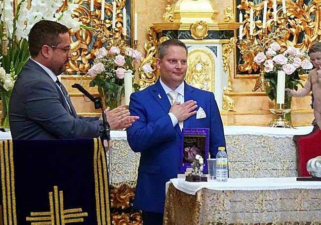 Álvaro Carpena, tras el pregón de la Semana Santa de ABarán.