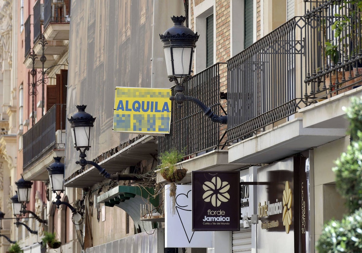 Viviendas en alquiler en la ciudad de Murcia, en una foto de archivo.