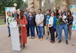 Helena Vidal y el resto de candidatos el pasado 18 de marzo en la presentación.