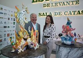 La maqueta del catafalco se presentó este miércoles en la sede de Estrella de Levante.