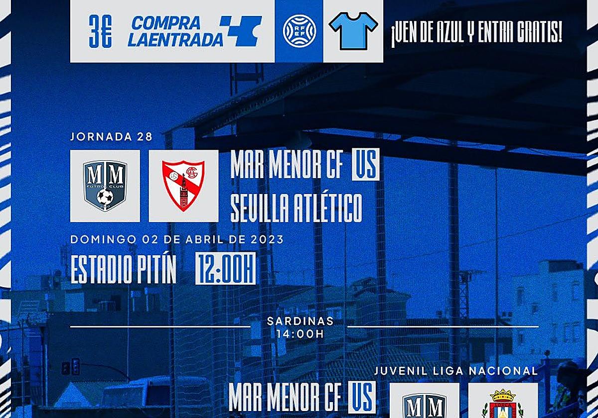 Todos los que vistan de azul tendrán entrada gratis al Pitín