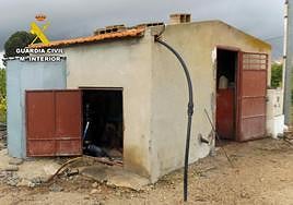 Una de las fincas afectadas.