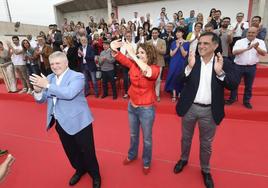 Vélez, Montero y Serrano, este sábado en Murcia.