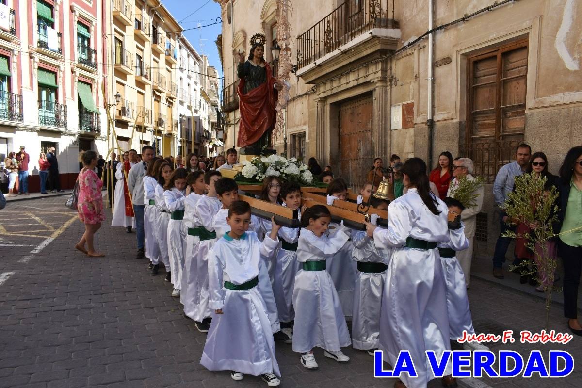 La procesión del Domingo de Ramos recorre la calle Mayor y La Corredera de Caravaca