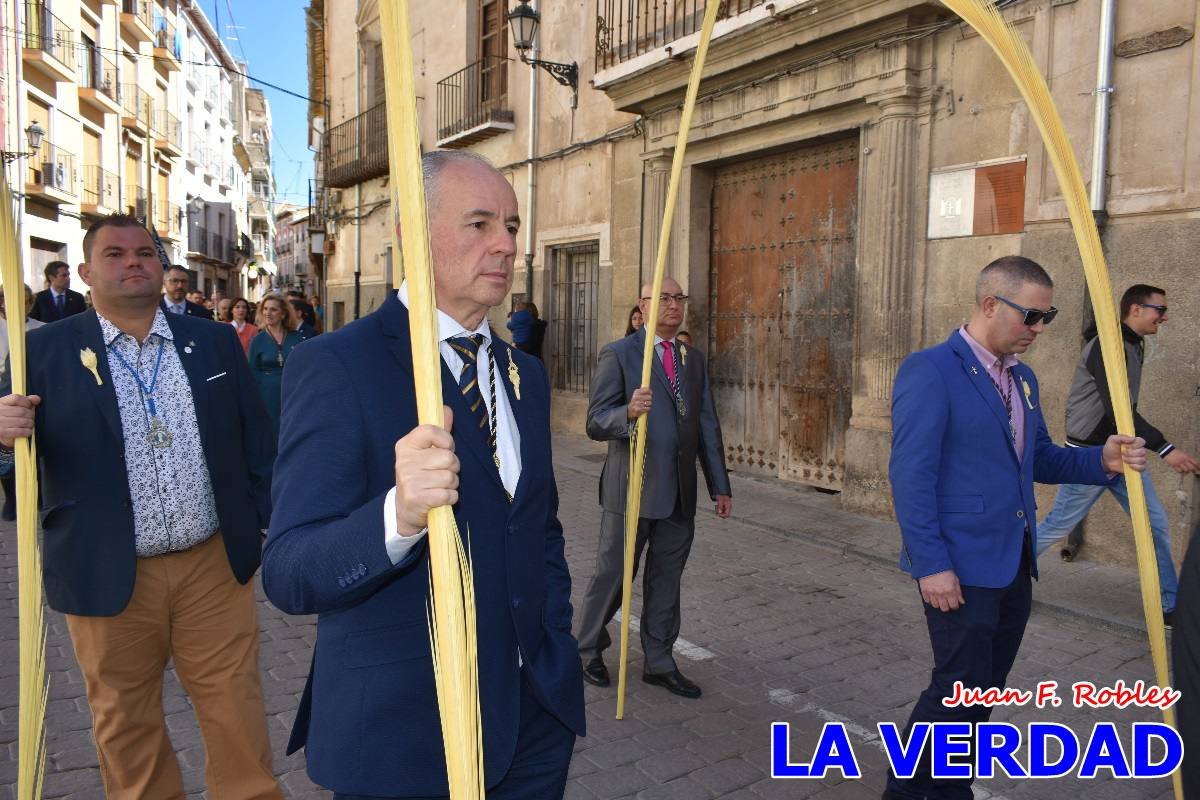 La procesión del Domingo de Ramos recorre la calle Mayor y La Corredera de Caravaca