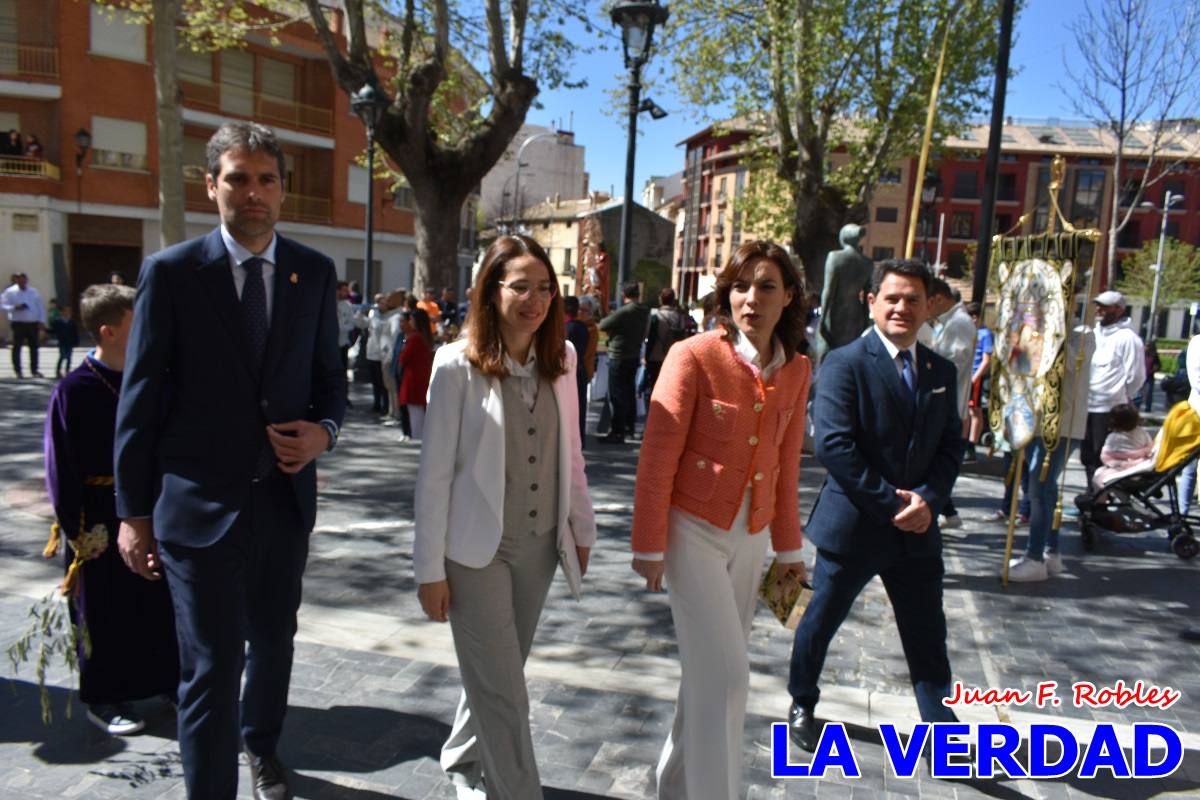 La procesión del Domingo de Ramos recorre la calle Mayor y La Corredera de Caravaca