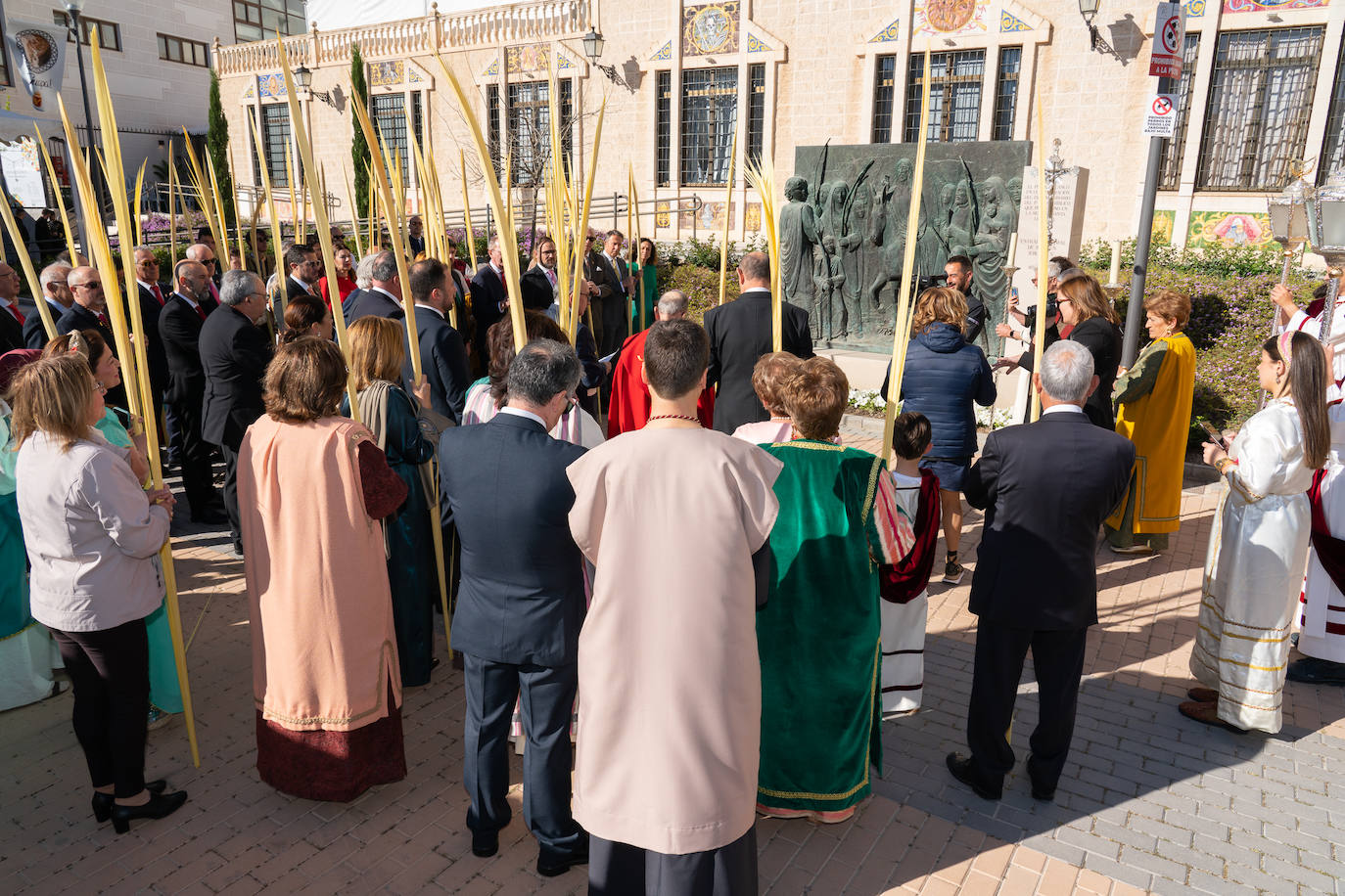 Bendición de las palmas en el Paso Blanco de Lorca, en imágenes