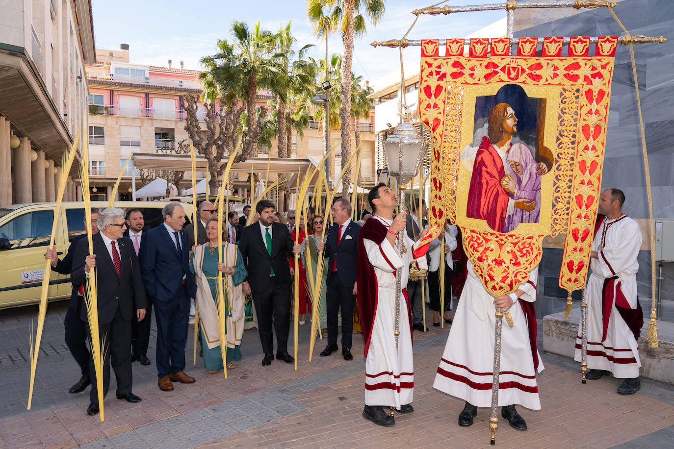 Bendición de las palmas en el Paso Blanco de Lorca, en imágenes