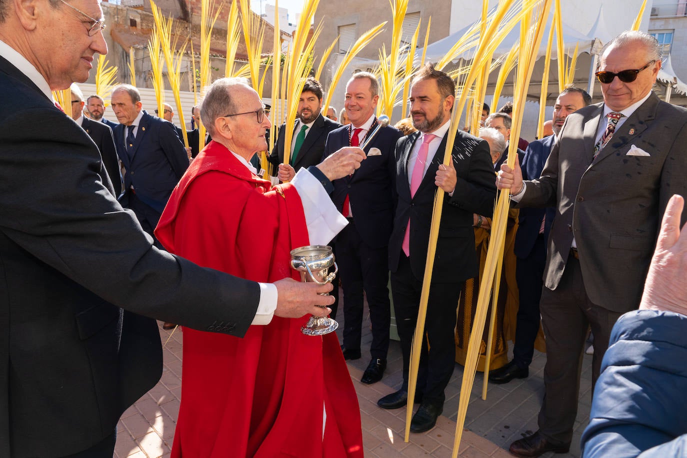 Bendición de las palmas en el Paso Blanco de Lorca, en imágenes