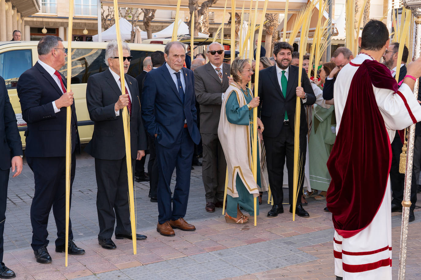 Bendición de las palmas en el Paso Blanco de Lorca, en imágenes