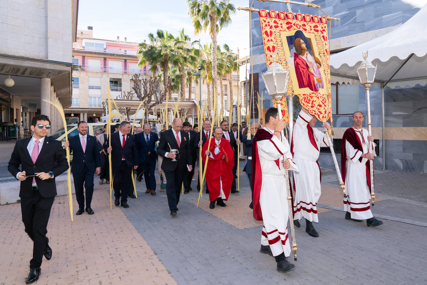Bendición de las palmas en el Paso Blanco de Lorca, en imágenes