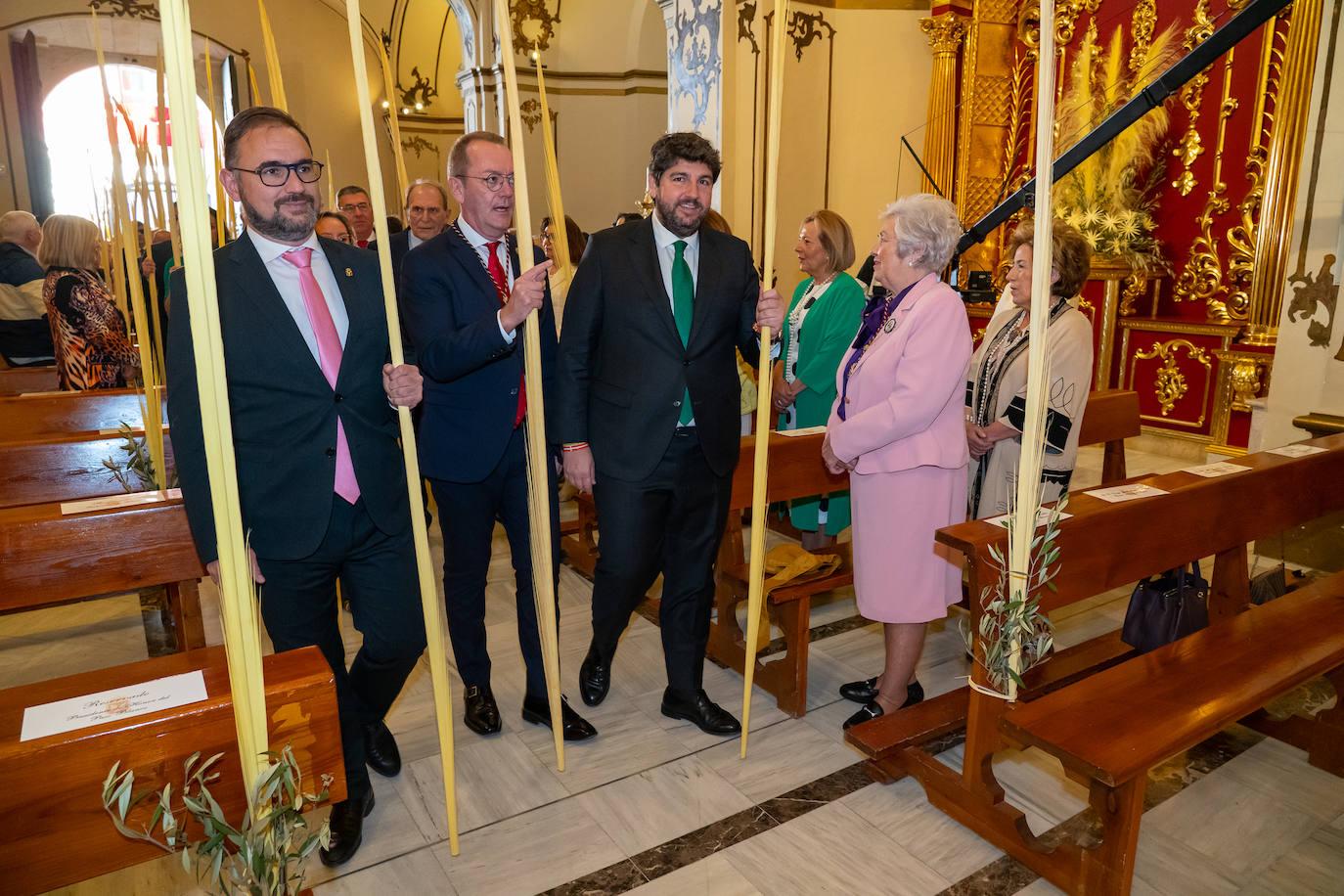 Bendición de las palmas en el Paso Blanco de Lorca, en imágenes