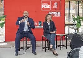 La ministra Teresa Ribera este domingo en un acto del PSOE en Cartagena.