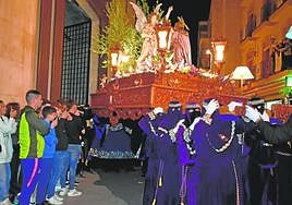 Salida del paso de la Oración en el Huerto, ayer, en Caravaca.