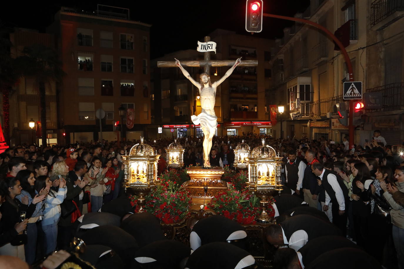 Encuentro de las imágenes del Paso Encarnado en Lorca