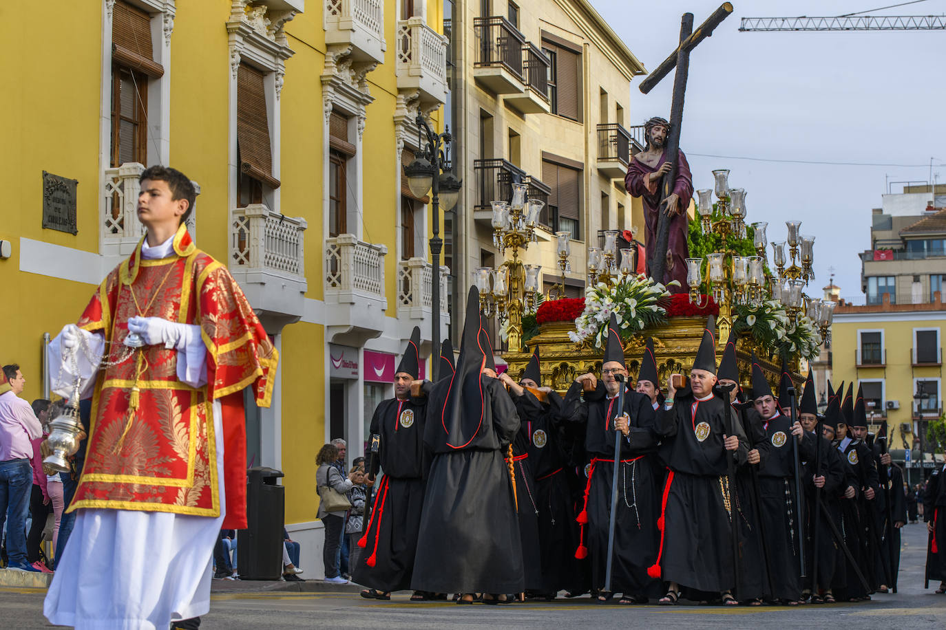 Las imágenes de la procesión de la Sangre del Jueves Santo en Murcia