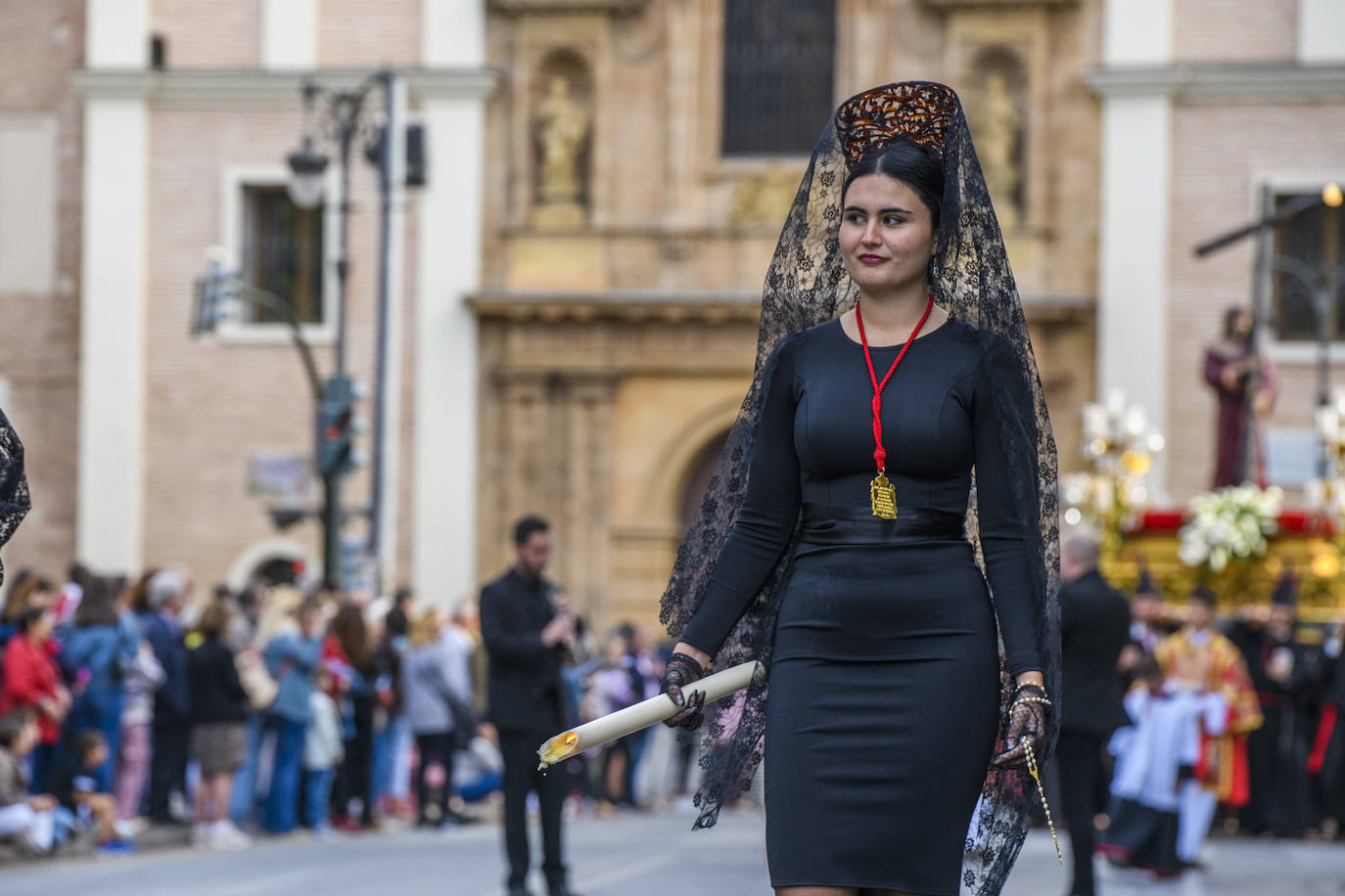 Las imágenes de la procesión de la Sangre del Jueves Santo en Murcia