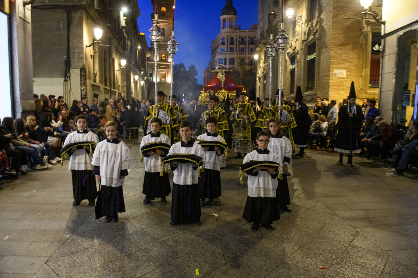 La procesión del Santo Sepulcro del Viernes Santo en Murcia, en imágenes