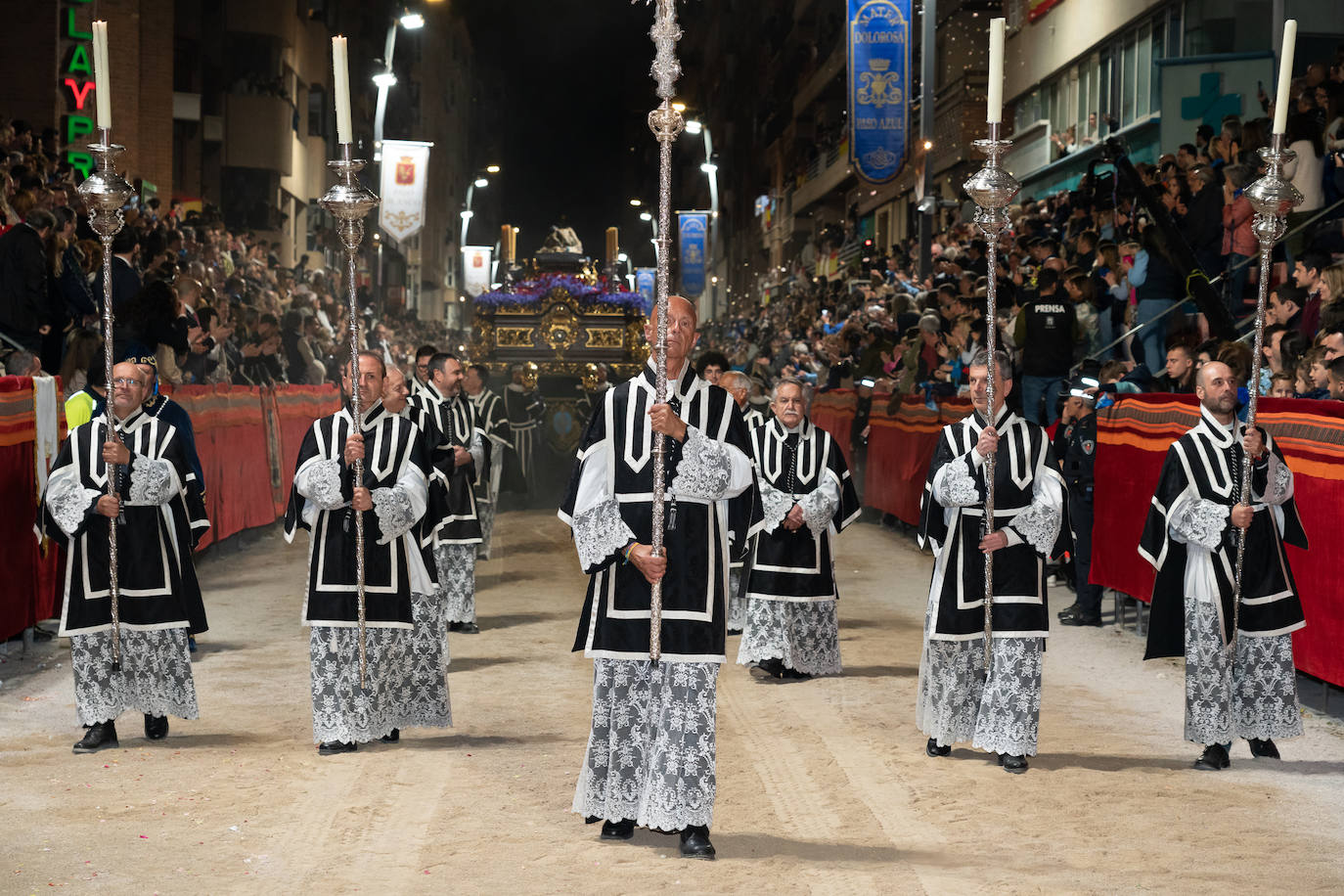 Imágenes del Paso Azul de Lorca en el Viernes Santo