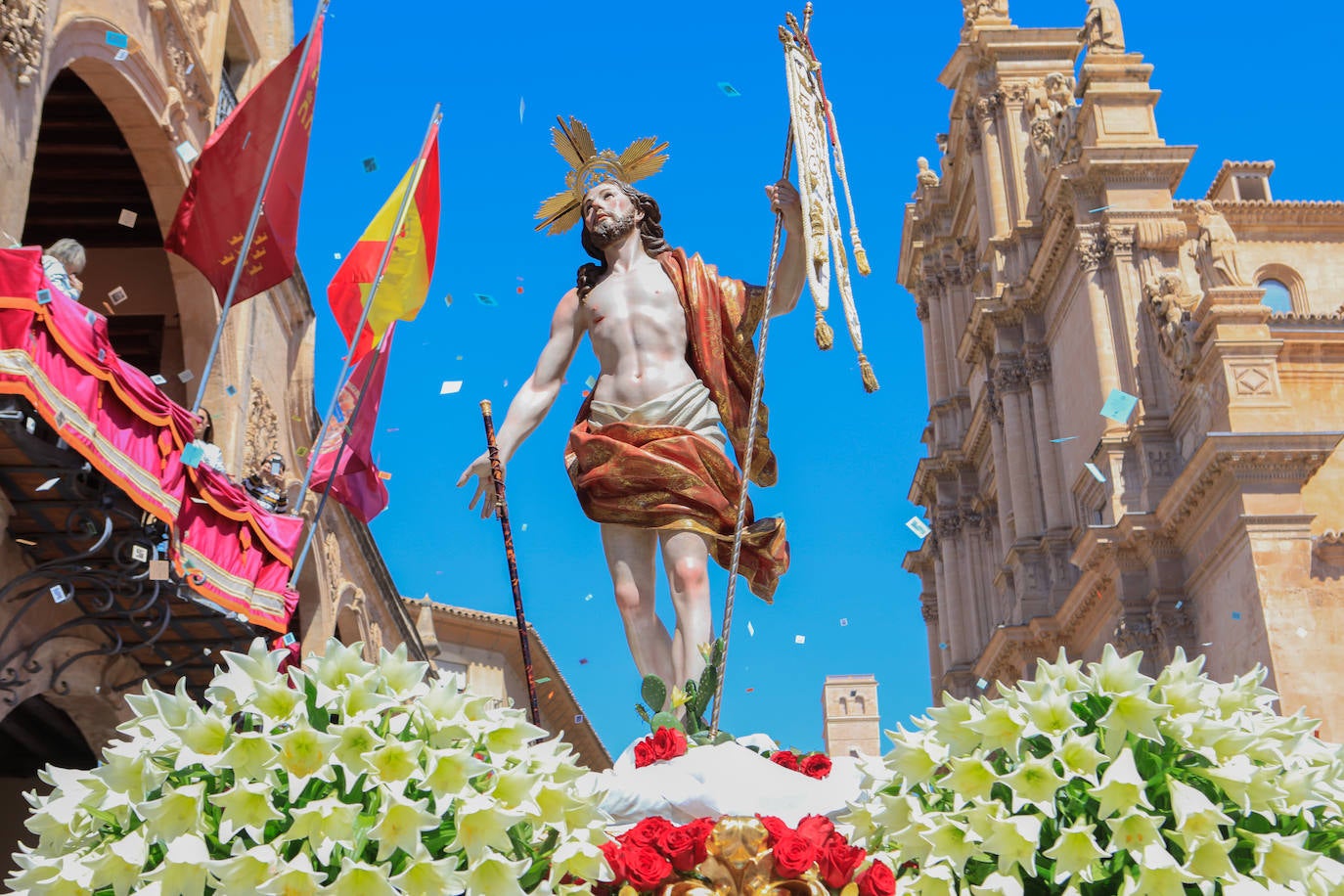 Procesión del Resucitdo en Lorca, en imágenes
