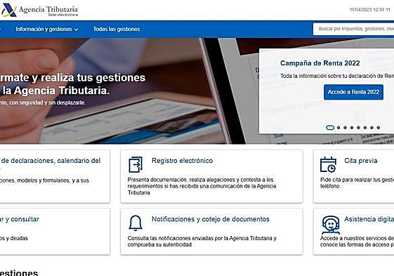 Acceso a la campaña de la renta 2022.