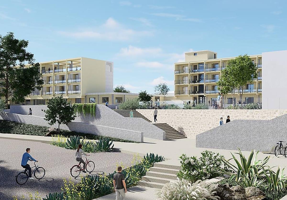 Recreación de cómo quedará el exterior y el interior de la futura Agencia Digital.