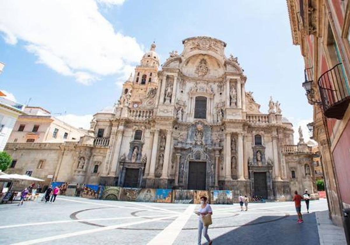 Plaza de la Catedral de Murcia en una imagen de archivo.
