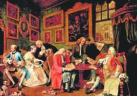 'El contrato de boda. Serie casamiento a la moda', de William Hogarth.