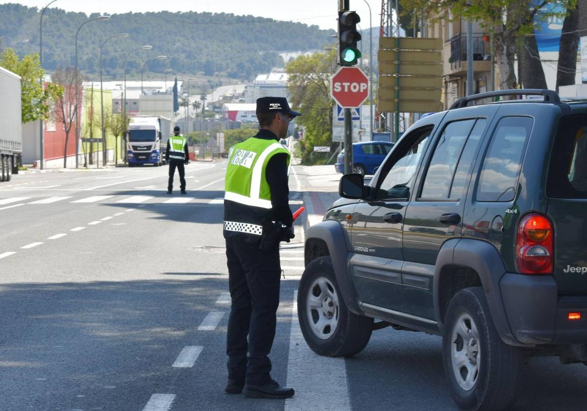 Policía en Caravaca en una imagen de archivo.