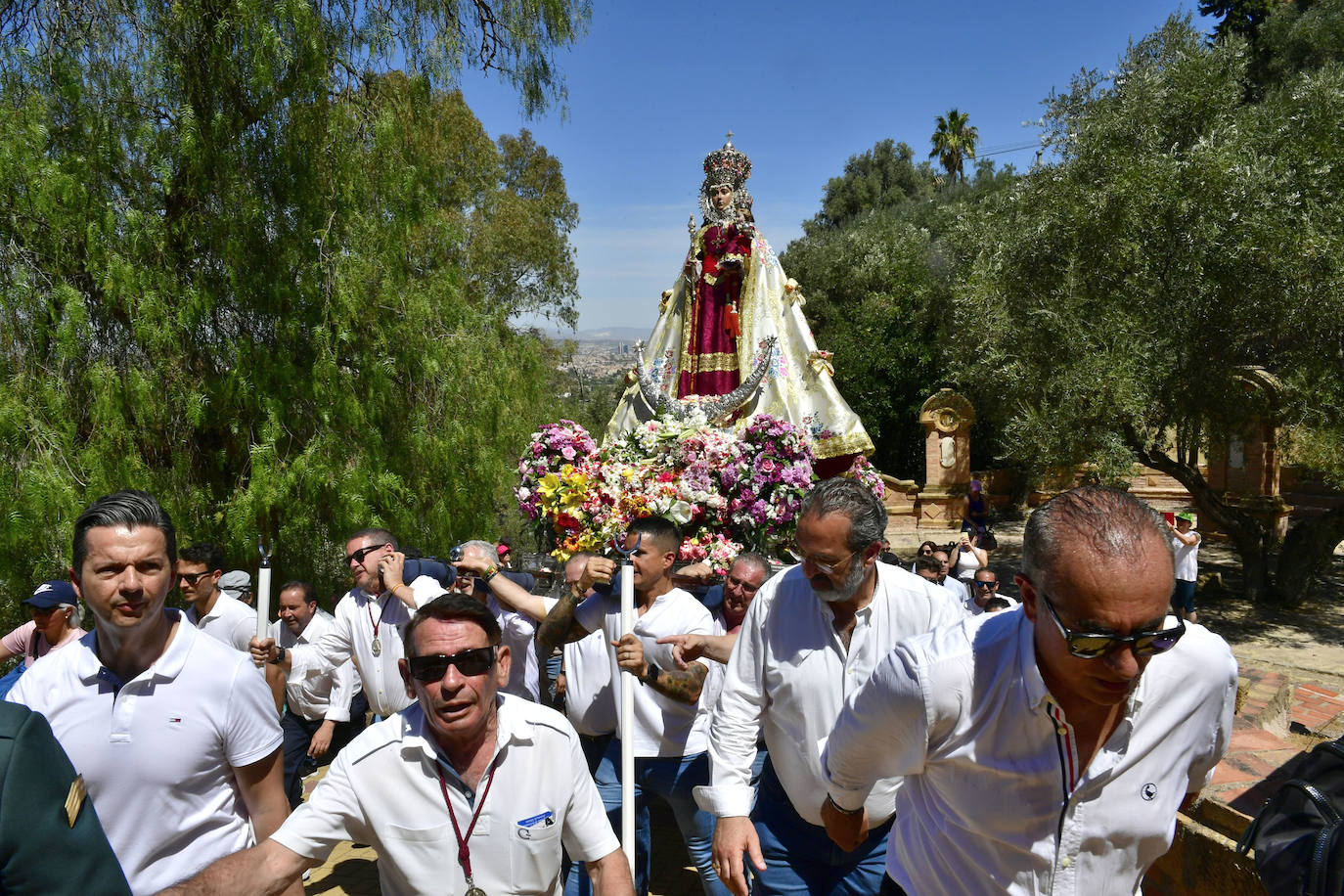 La subida de la Virgen de la Fuensanta a su santuario, en imágenes