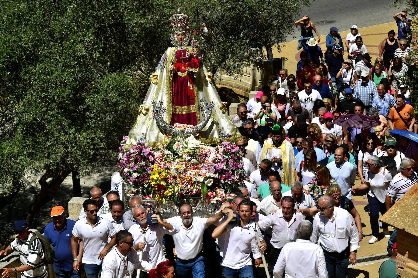 La subida de la Virgen de la Fuensanta a su santuario, en imágenes