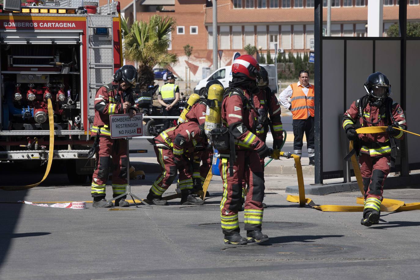 Simulacro de un accidente en Cartagena