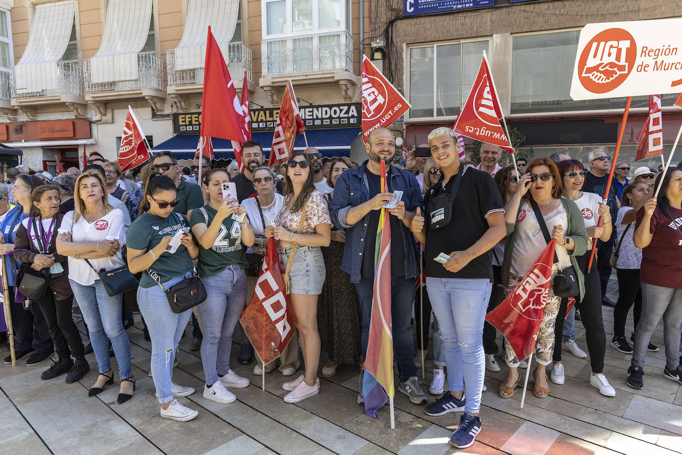 La manifestación del Primero de Mayo en Cartagena, en imágenes