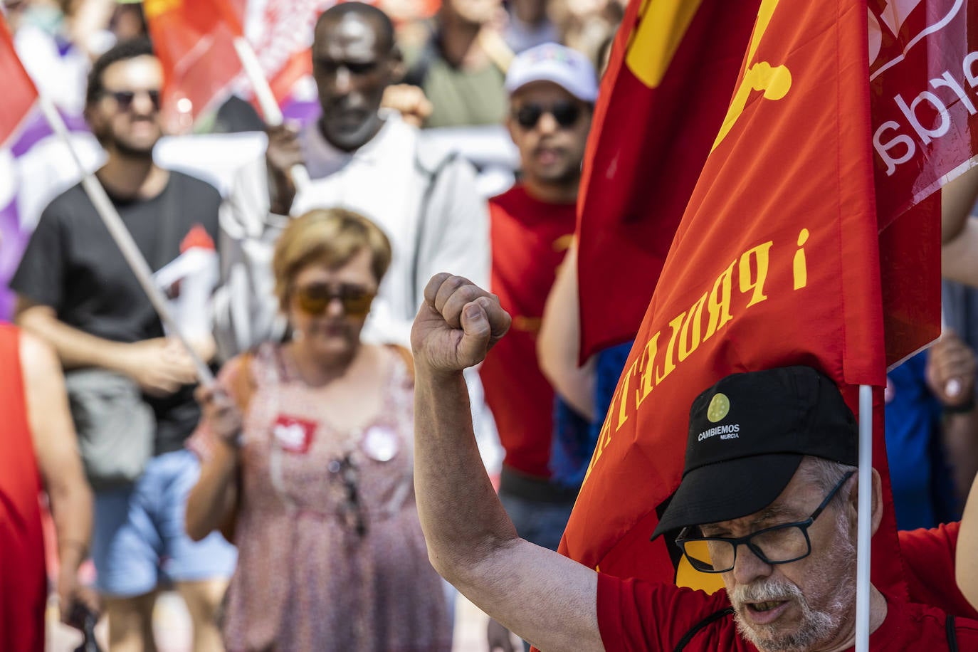 La manifestación del Primero de Mayo en Cartagena, en imágenes