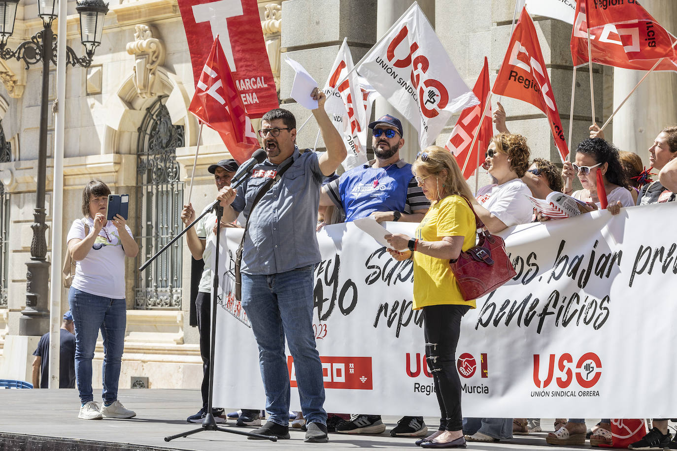 La manifestación del Primero de Mayo en Cartagena, en imágenes