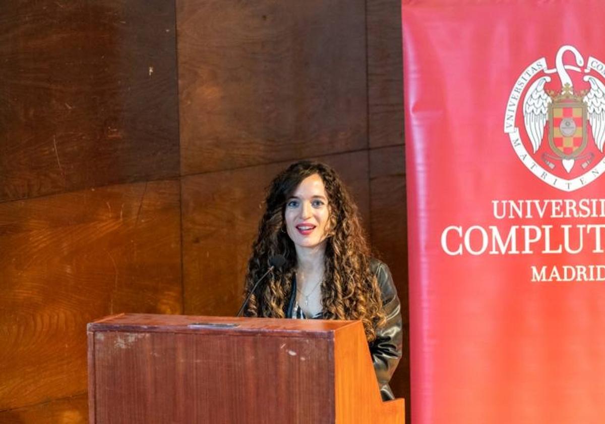 Carmen María López, en el acto de entrega de los premios.