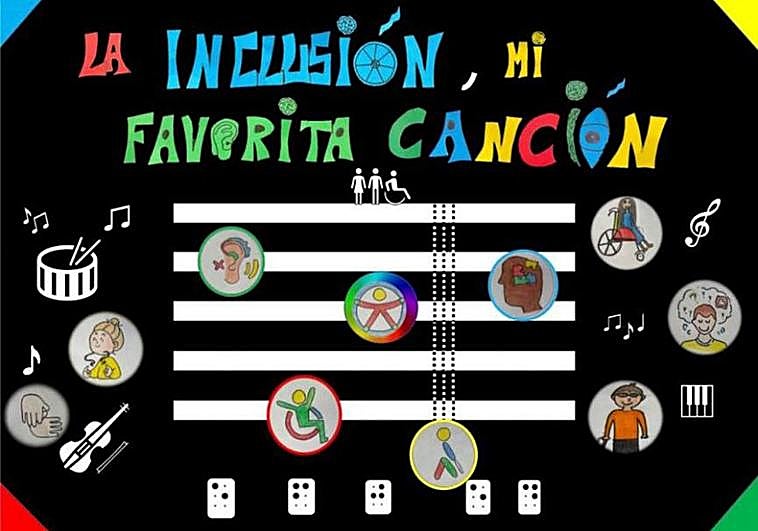 Cartel del colegio San José de la Montaña con el que consiguió el premio nacional.