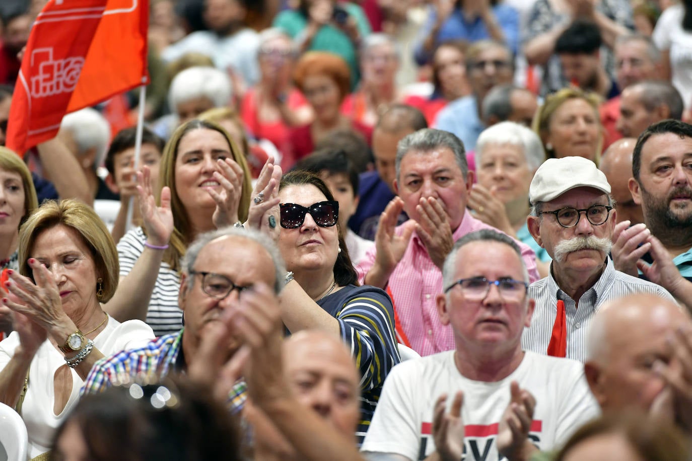 El acto de Pedro Sánchez en Murcia, en imágenes